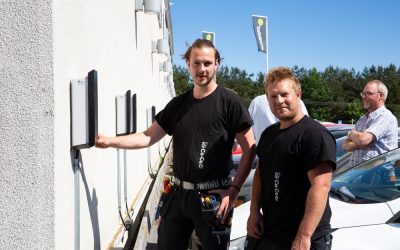Flatkabel ger smidig installation av laddboxar