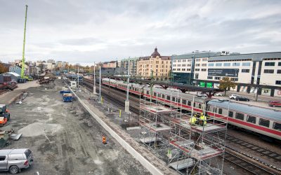 Järnvägselektrikerna och Elektroskandia i samarbete vid byggnationen av Karlstad resecentrum